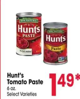 Jewel-Osco Hunt's Tomato Paste offer