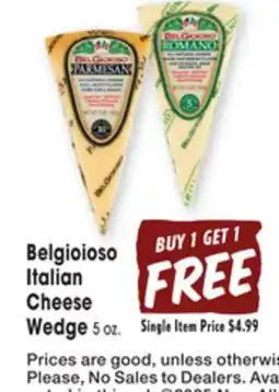 Jewel-Osco Belgioioso Italian Cheese Wedge offer