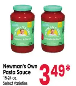 Jewel-Osco Newman's Own Pasta Sauce offer