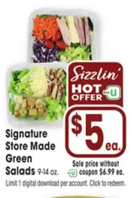 Jewel-Osco Signature Store Made Green Salads offer