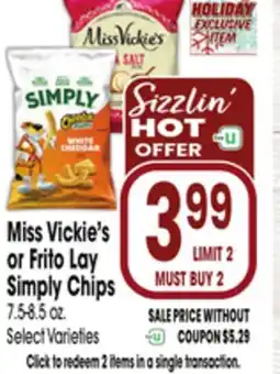 Jewel-Osco Miss Vickie's or Frito Lay Simply Chips offer