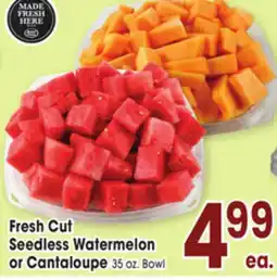 Jewel-Osco Fresh Cut Seedless Watermelon or Cantaloupe offer