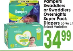 Jewel-Osco Pampers Swaddlers or Swaddlers Overnights Super Pack Diapers offer