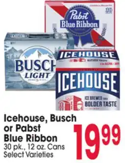 Jewel-Osco Icehouse, Busch or Pabst Blue Ribbon offer