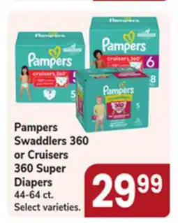 Jewel-Osco Pampers Swaddlers 360 or Cruisers 360 Super Diapers offer