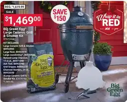 Ace Hardware Big Green Egg Large Ceramic Grill & Smoker Kit offer