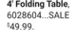 Ace Hardware 4' Folding Table offer