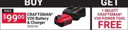 Ace Hardware CRAFTSMAN V20 Battery & Charger offer