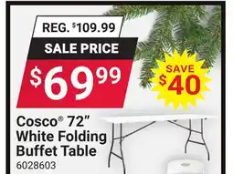 Ace Hardware Cosco 72 White Folding Buffet Table offer