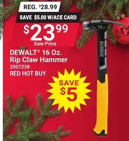 Ace Hardware DEWALT 16 Oz. Rip Claw Hammer offer