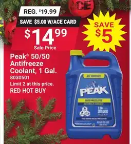 Ace Hardware Peak 50/50 Antifreeze Coolant, 1 Gal offer