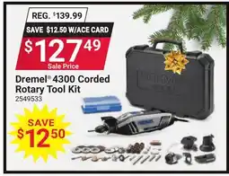 Ace Hardware Dremel 4300 Corded Rotary Tool Kit offer
