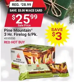 Ace Hardware Pine Mountain 3 Hr. Firelog 6/Pk offer