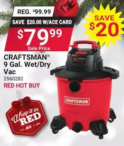 Ace Hardware CRAFTSMAN 9 Gal. Wet/Dry Vac offer