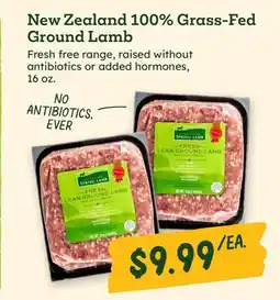 Sprouts Farmers Market New Zealand 100% Grass-Fed Ground Lamb offer
