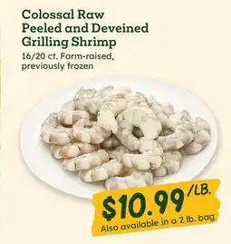 Sprouts Farmers Market Colossal Raw Peeled and Deveined Grilling Shrimp offer