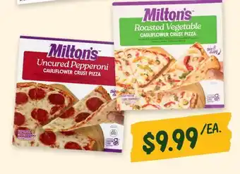 Sprouts Farmers Market Milton's Frozen Cauliflower Crust Pizza offer
