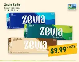 Sprouts Farmers Market Zevia Soda offer