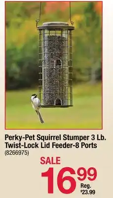 Ace Hardware Perky-Pet Squirrel Stumper 3 Lb. Twist-Lock Lid Feeder-8 Ports offer