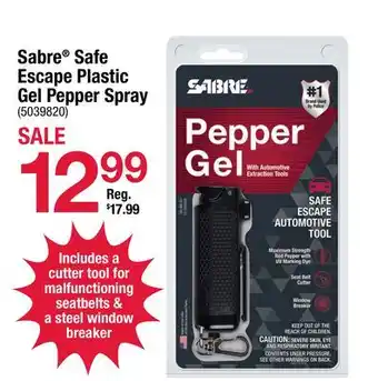 Ace Hardware Sabre Safe Escape Plastic Gel Pepper Spray offer