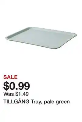 Ikea TILLGÅNG Tray, pale green offer