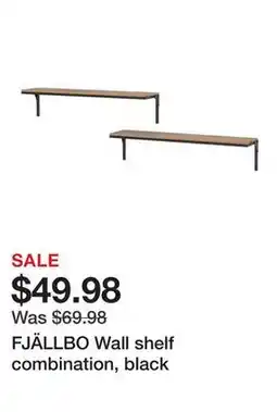 Ikea FJÄLLBO Wall shelf combination, black offer