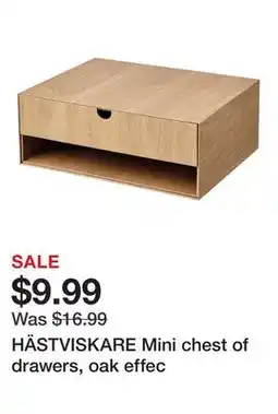 Ikea HÄSTVISKARE Mini chest of drawers, oak effec offer