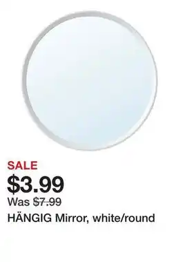 Ikea HÄNGIG Mirror, white/round offer