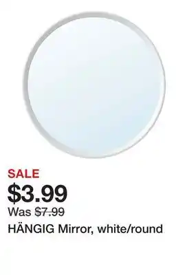 Ikea HÄNGIG Mirror, white/round offer