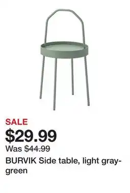 Ikea BURVIK Side table, light gray-green offer