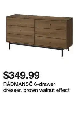 Ikea RÅDMANSÖ 6-drawer dresser, brown walnut effect offer
