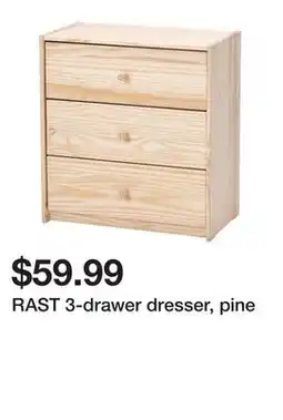Ikea RAST 3-drawer dresser, pine offer
