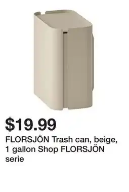 Ikea FLORSJÖN Trash can, beige, 1 gallon Shop FLORSJÖN serie offer