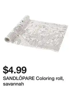 Ikea SANDLÖPARE Coloring roll, savannah offer