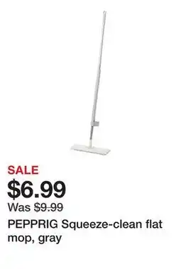 Ikea PEPPRIG Squeeze-clean flat mop, gray offer