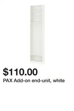 Ikea PAX Add-on end-unit, white offer