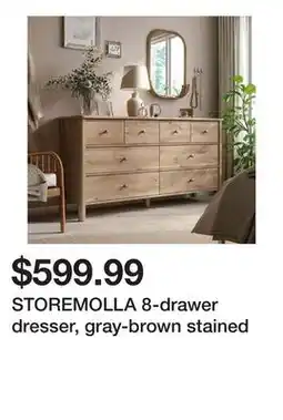 Ikea STOREMOLLA 8-drawer dresser, gray-brown stained offer