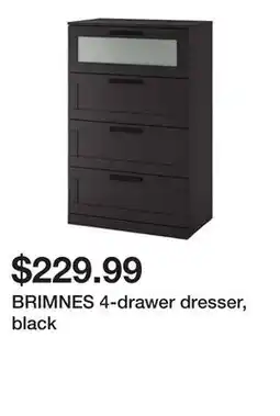 Ikea BRIMNES 4-drawer dresser, black offer