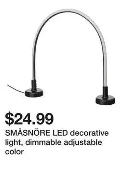 Ikea SMÅSNÖRE LED decorative light, dimmable adjustable color offer
