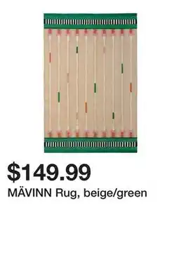 Ikea MÄVINN Rug, beige/green offer