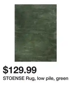 Ikea STOENSE Rug, low pile, green offer