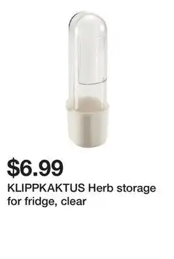 Ikea KLIPPKAKTUS Herb storage for fridge, clear offer