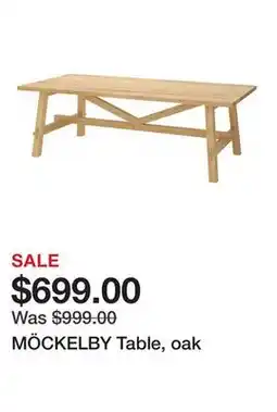 Ikea MÖCKELBY Table, oak offer