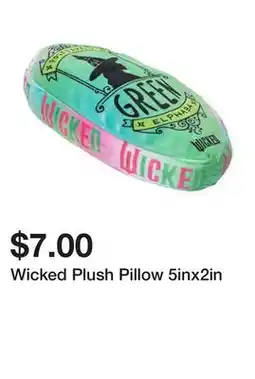 Five Below Wicked Plush Pillow 5inx2in offer