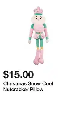 Five Below Christmas Snow Cool Nutcracker Pillow offer