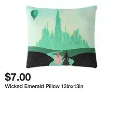 Five Below Wicked Emerald Pillow 13inx13in offer