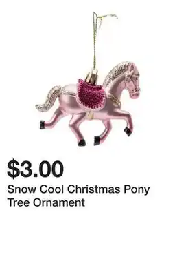 Five Below Snow Cool Christmas Pony Tree Ornament offer