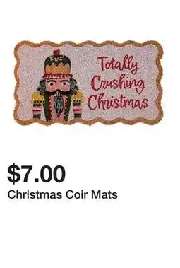 Five Below Christmas Coir Mats offer