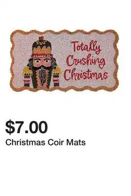 Five Below Christmas Coir Mats offer