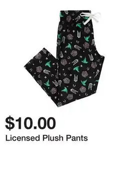 Five Below Licensed Plush Pants offer